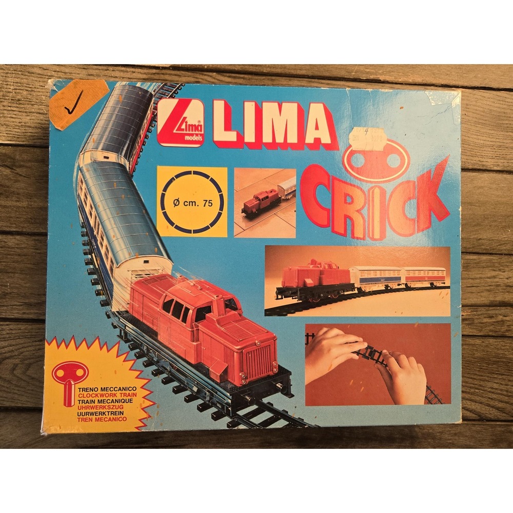 Vintage Italy Lima Models Crick Clockwork Train Set 1:87 HO Scale 131000 WORKS
